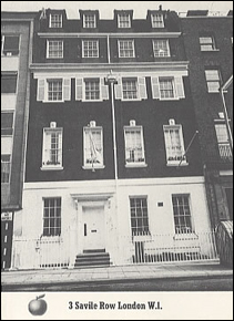 3 Savile Row, the offices of The Beatles in the late 1960s.