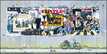 Artwork for The Beatles Anthology, created by old Beatles friend, Klaus Voormann.