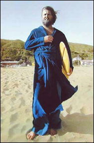 Brian Wilson on the beach, circa 1976.