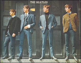 The Beatles, circa 1963. Left to right: Ringo Starr, Paul McCartney, John Lennon, and George Harrison.