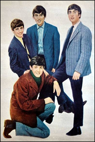 The Beatles in 1963. Left to right: Ringo Starr, Paul McCartney, George Harrison, and John Lennon.