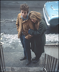 Bob Dylan on the streets of NYC.