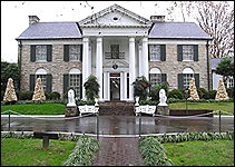 Graceland, home of Elvis Presley in Memphis, Tennesee.
