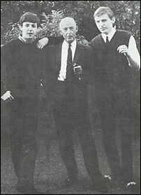 Paul McCartney with his father, James (center) and his brother, Mike (right).