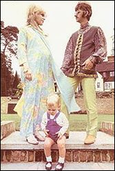 Super hippies Ringo Starr and his wife Maureen, with their young son, Zak.