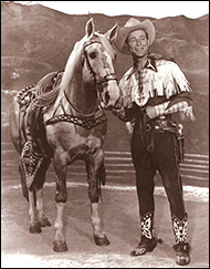 Roy Rogers with his horse, Trigger.