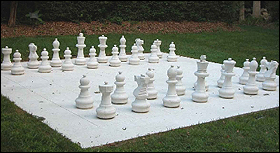 Yoko Ono's all while chess set.